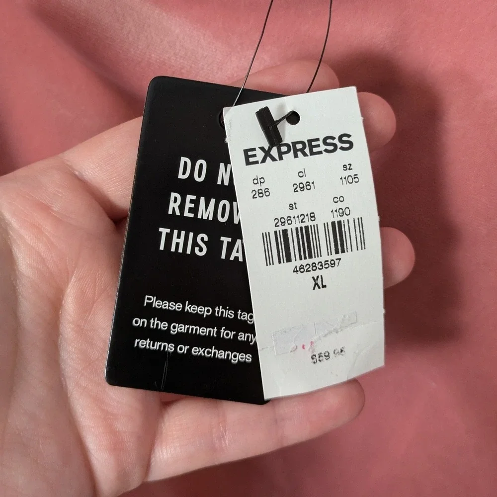 NWT Express Velvet Bodysuit Ruched‎ Long Sleeve V-Neck Party Top XL